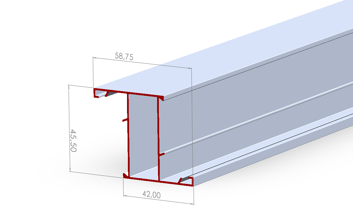 ALUMİNYUM DAR KANAT PROFİLİ