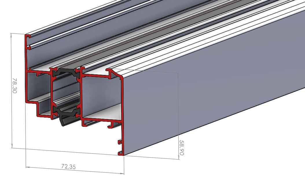 ALUMİNYUM KAPI PENCERE KANAT PROFİLİ