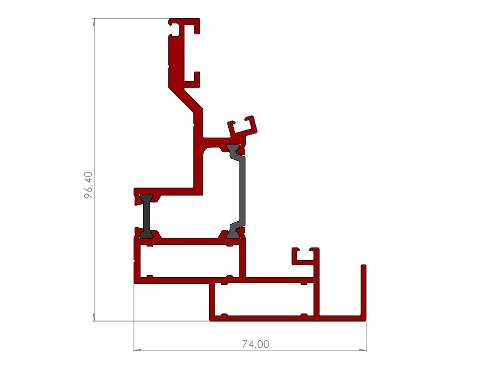 ALUMİNYUM DUMAN PENCERESİ KASA PROFİLİ