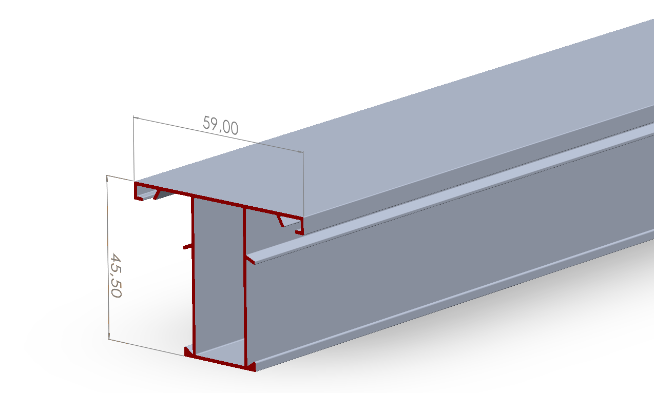 ALUMİNYUM ORTA KAYIT PROFİLİ