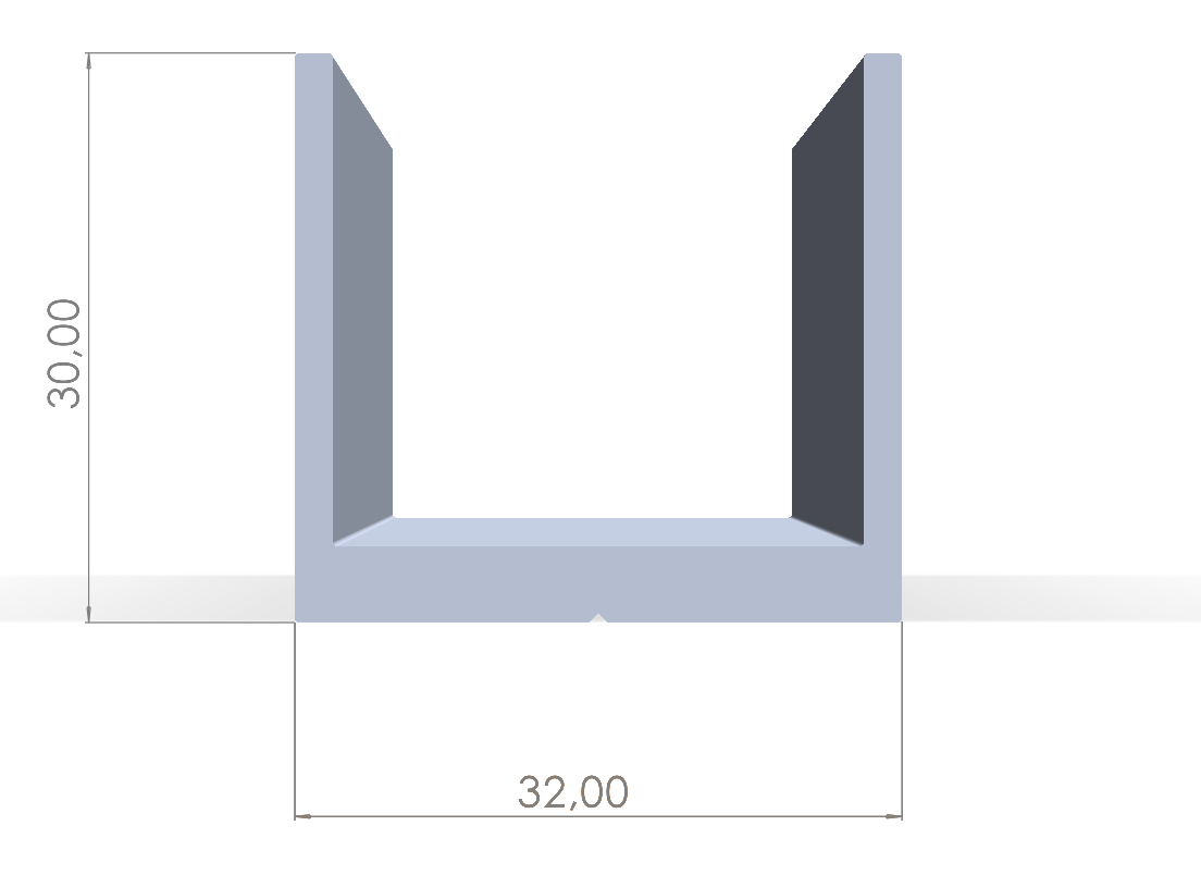 ALUMİNYUM U PROFİLİ