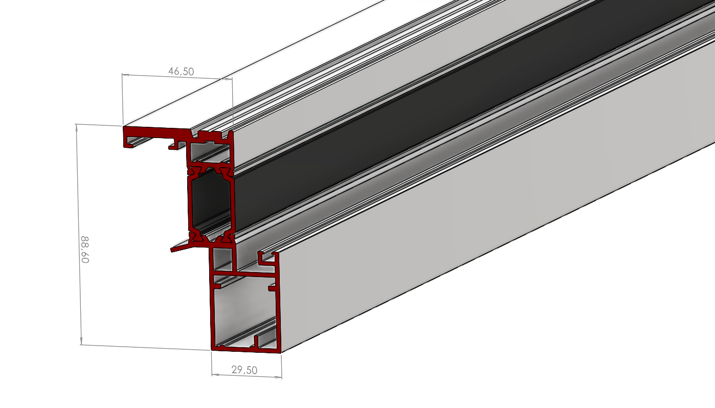 ALUMİNYUM DUMAN PENCERESİ KANAT PROFİLİ