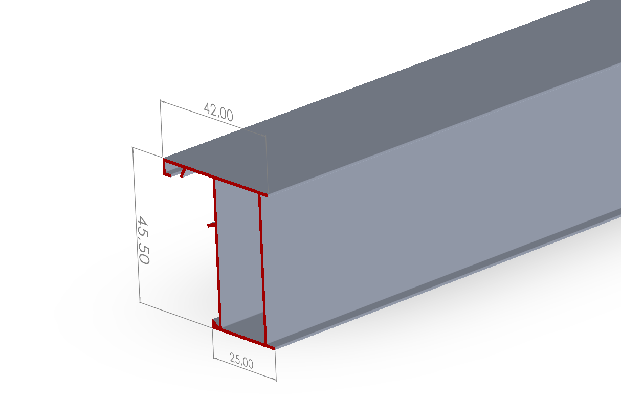 ALUMİNYUM DAR KASA PROFİLİ